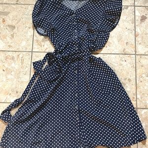 Polka Dot Navy Blue Dress